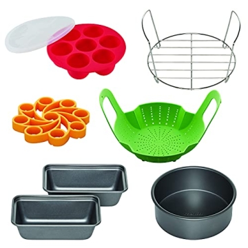 Instant Pot Official Fits 6QT/8QT Electric Pressure Cooker and Duo Crisp Air Fryer Lid Combo, 8-Piec...