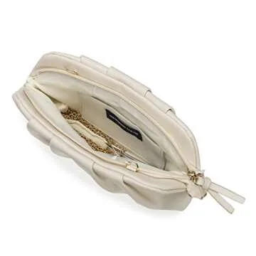 Chic Vegan Leather Pleated Clutch Bag for Women