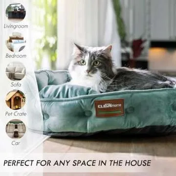 Comfortable Round Cat Dog Bed for Small Pets – ClevaHome