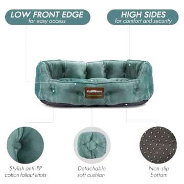 Comfortable Round Cat Dog Bed for Small Pets – ClevaHome