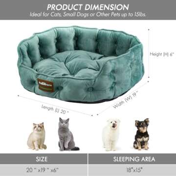 Comfortable Round Cat Dog Bed for Small Pets – ClevaHome