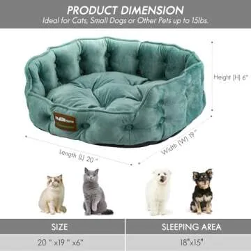 Comfortable Round Cat Dog Bed for Small Pets – ClevaHome