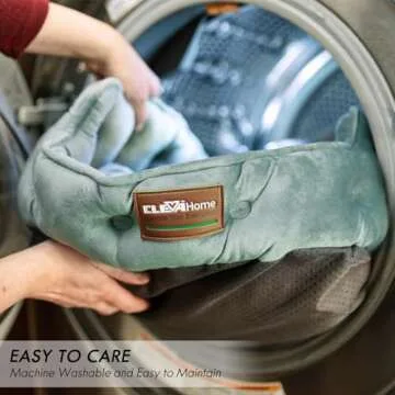 Comfortable Round Cat Dog Bed for Small Pets – ClevaHome