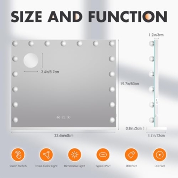 Stylish Hasipu Vanity Mirror with LED Lights