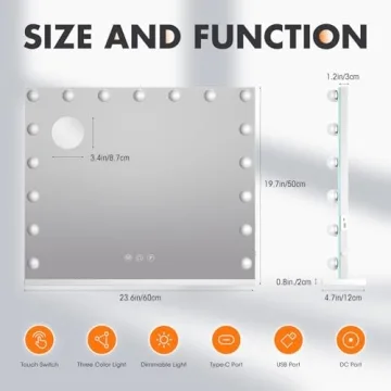 Stylish Hasipu Vanity Mirror with LED Lights