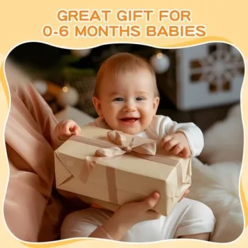 Starrykids Montessori Toys for Babies 0-6 Months, 6 in 1 Learning Educational Set for for Newborn, Toddlers Gifts Includes Spinning Drum, Object Permanence Box, Baby Roller Tummy Time Mirror and More