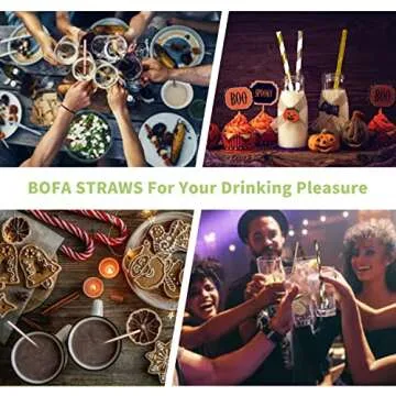 Iridescent Pink Paper Drinking Straws, 100 Pack Shiny Foil Pink Coral Pearl Straws Disposable Paper Straws for Candy Sticks, Birthday Party, Iridescent Decoration