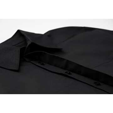 MISSACTIVER Women Solid Long Sleeve Button Up Crop Shirt Turn-Down Collar Irregular Loose Fitting Fashion Cropped Blouse Top(Medium,Black)