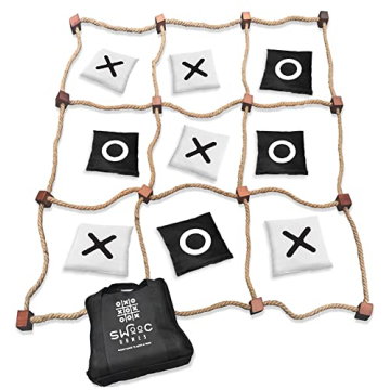SWOOC Games - Giant Tic Tac Toe Outdoor Game | 3ft x 3ft | Instant Setup, No Assembly | Bean Bag Tos...
