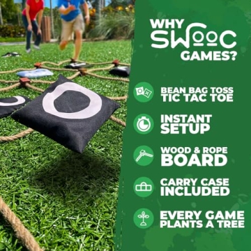 SWOOC Giant Tic Tac Toe Game for Outdoor Fun