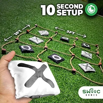 SWOOC Giant Tic Tac Toe Game for Outdoor Fun
