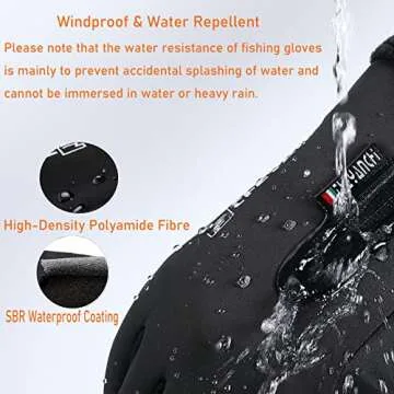 LJCUTE Winter Fingerless Fishing Gloves for Men & Women, Cold Weather Windproof Touchscreen Warm Cycling Gloves for Photography Hunting Ski Motorcycle Driving