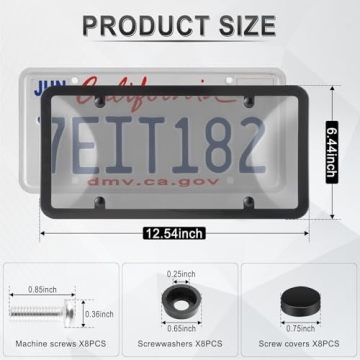 Alpmosn License Plate Covers & Frames Combo – Protect & Enhance Your Vehicle