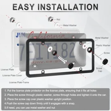 Alpmosn License Plate Covers for Stylish Vehicle Protection