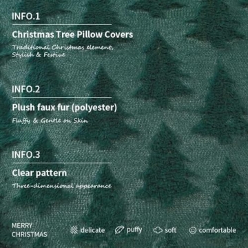 Christmas Tree Pillow Covers Set of 2 18x18