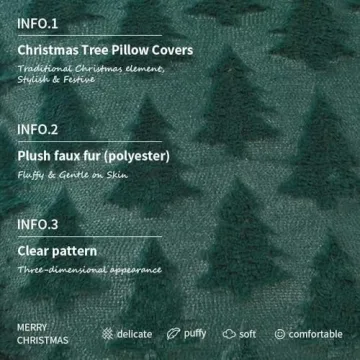 Christmas Tree Pillow Covers Set of 2 18x18