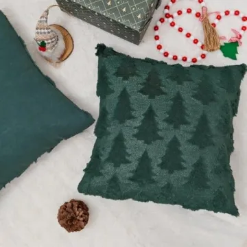 Christmas Tree Pillow Covers Set of 2 18x18
