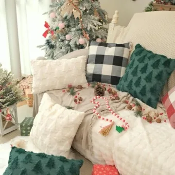 Christmas Tree Pillow Covers Set of 2 18x18