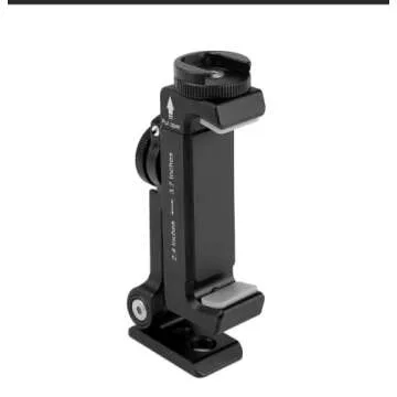 ARNARKOK Metal Phone Tripod Mount w Rotatable Cold Shoe,Compatible with iPhone Cell Phone Tripod Mount Adapter, Phone Mount for Tripod,Tripod Phone Mount,Video Vlogging Rig