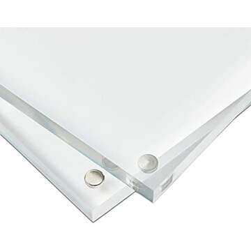 Juvale Magnetic Acrylic Picture Frame - 5x7 Inch (2 Pack)