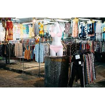 DisplayTown White Female Mannequin Hip Long Hollow Back Body Stackable Dress Form with Hanging Hook for Tshirt Display, Countertop, Craft Shows, Photos and Design, S-M Clothing Size