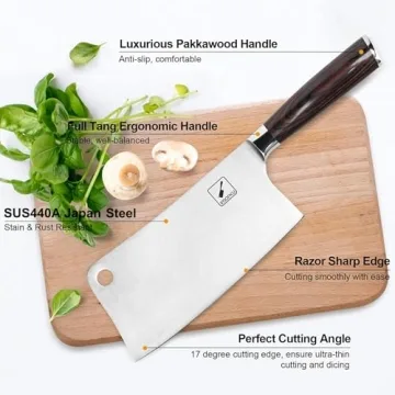 imarku 7" Meat Cleaver - Ultra Sharp Kitchen Knife