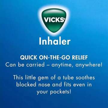 Vicks Inhaler .007 oz - Quick Nasal Relief for Everyone