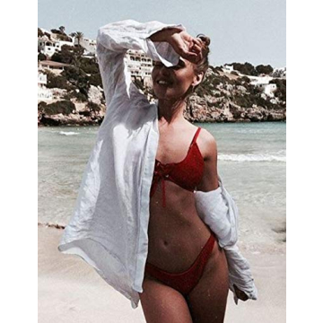 Bsubseach Women's Long Sleeve Beach Shirt Bikini Cover Up