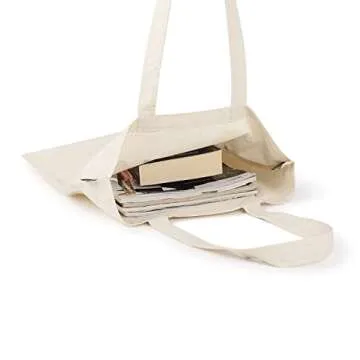 Ecoright Aesthetic Canvas Tote Bag for Women, Reusable Cotton Tote Bag for Grocery, Shopping, Valent...