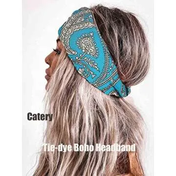 Catery Extra Wide Headbands Boho Bandeau Headband Fashion Hair Accessories for Women