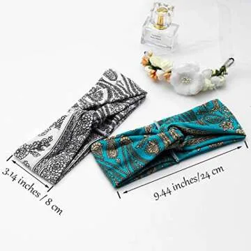 Catery Extra Wide Headbands Boho Bandeau Headband Fashion Hair Accessories for Women