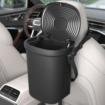 Leakproof Car Trash Can - 1.9 Gallon Silicone Bin