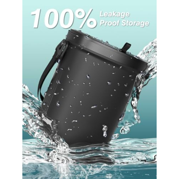 Leakproof Car Trash Can - 1.9 Gallon Silicone Bin