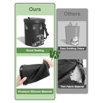 Leakproof Car Trash Can - 1.9 Gallon Silicone Bin