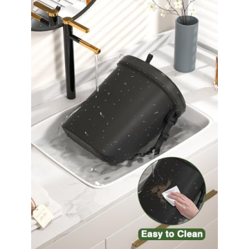 Leakproof Car Trash Can - 1.9 Gallon Silicone Bin