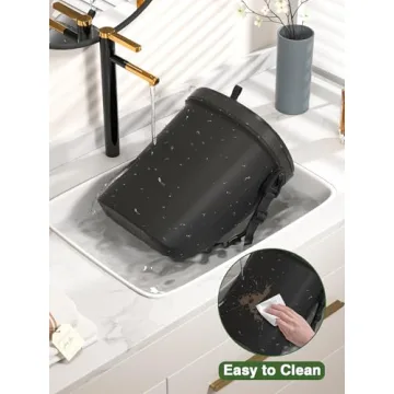 Leakproof Car Trash Can - 1.9 Gallon Silicone Bin