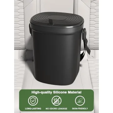 Leakproof Car Trash Can - 1.9 Gallon Silicone Bin