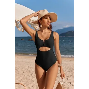 AI'MAGE Womens One Piece Swimsuits Tummy Control Monokini 2024