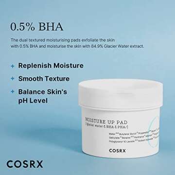 COSRX Propolis Toner Pads 70 Sheets, BHA, Gentle Daily Exfoliant for Sensitive Skin, Preventing Breakouts, Moisturizing, Nourishing, Blemish Care, Korean Skin Care