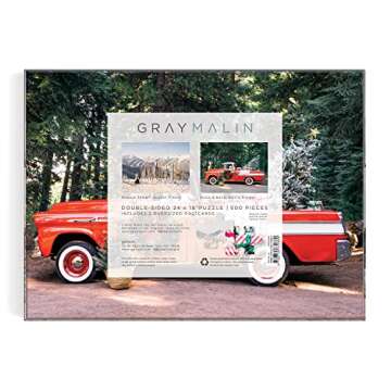 Gray Malin The Winter Holiday 500 Piece Double Sided Puzzle from Galison - Jigsaw Puzzle Featuring Malin’s Iconic Photography, Thick and Sturdy Pieces, Challenging Family Activity, Great Gift Idea!