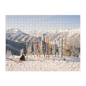 Gray Malin The Winter Holiday 500 Piece Double Sided Puzzle from Galison - Jigsaw Puzzle Featuring Malin’s Iconic Photography, Thick and Sturdy Pieces, Challenging Family Activity, Great Gift Idea!