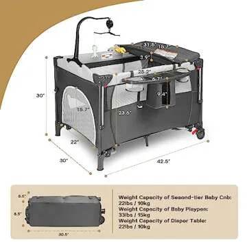 Mereryi Baby Bassinet Bedside Sleeper Portable Crib