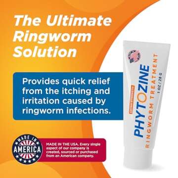 Phytozine - Extra Strength Antifungal Ringworm Treatment Cream for Humans - Powerful Antifungal Crea...