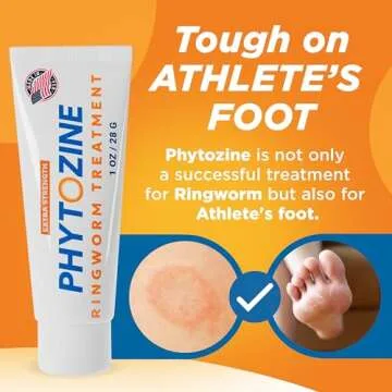 Phytozine - Extra Strength Antifungal Ringworm Treatment Cream for Humans - Powerful Antifungal Cream- Effective Athlete's Foot Treatment with Tolnaftate and Natural Oils for Adults and Kids (1 Ounce)