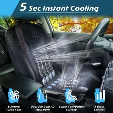 Paffenery Cooling Car Seat Cover for Comfort & Convenience
