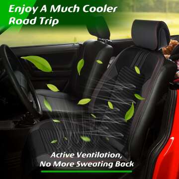 Paffenery Cooling Car Seat Cover for Comfort & Convenience