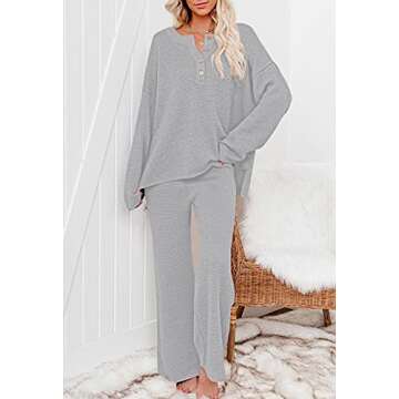 Pink Queen Knit Sweater and Wide Leg Pants Lounge Set