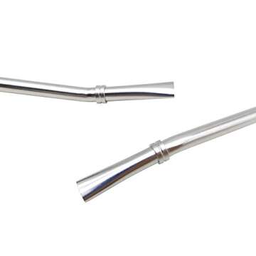 GFDesign Yerba Mate Bombilla Gourd Drinking Filter Straws Stirrer Food-Grade 18/8 Stainless Steel - Set of 2 with 2 Cleaning Brushes - 7.5 Inches Long