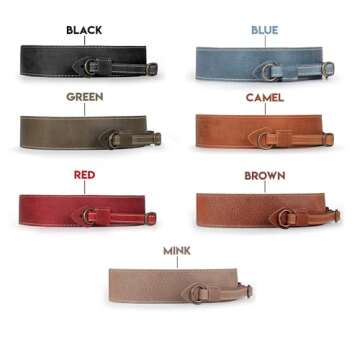 MegaGear SLR, DSLR Sierra Series Genuine Leather Camera Shoulder or Neck Strap, Black