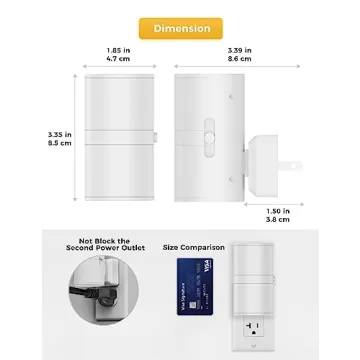 L LOHAS LED Night Light Plug in, Night Lights Plug into Wall, Light Sensor, 0-100LM, Soft White 3000K, Dimmable Night Light, Modern Night Light for Hallway Bedroom Stairway, 2 Pack